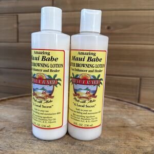 (2) Amazing Maui Babe After Browning Lotion Tan Enhancer and Healer 8 oz ea